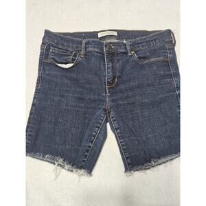 Banana Republic Jean Shorts Womens 30 Skinny Blue Denim Mid Rise Cut Off